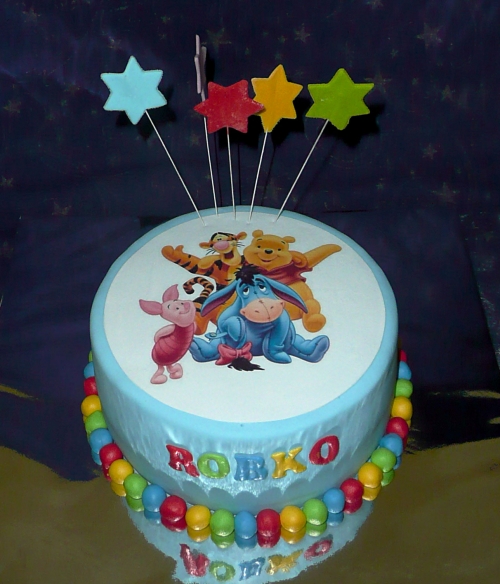 Macko Pooh » Torta Macko Puf s obrázkom