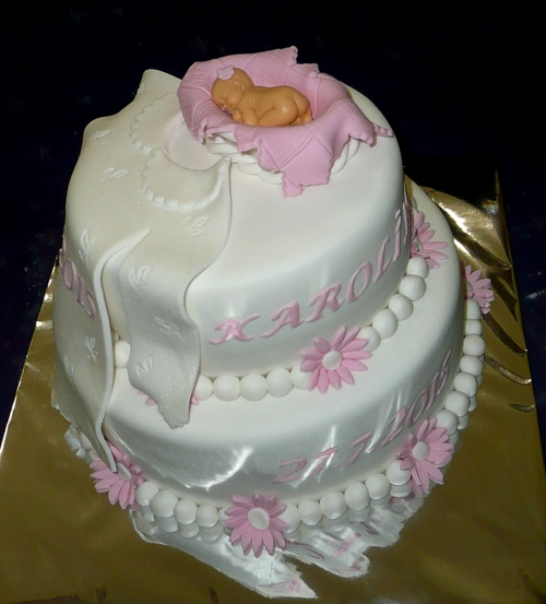 Krstinové torty » Torta Krstinová pre Karolínku