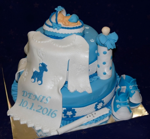 Torty pre chlapcov » Torta Krstinová Denisko
