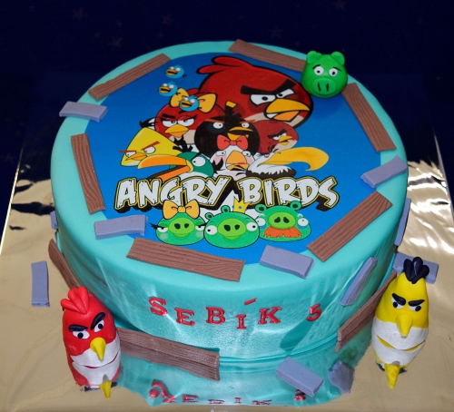 Torty pre chlapcov » Torta Angry Birds Sabik
