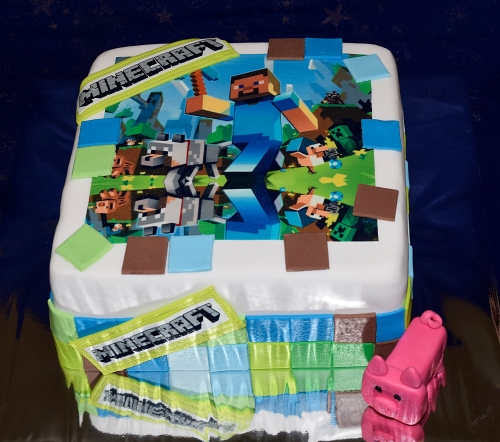 Torty pre chlapcov » Torta Minecraft s obrázkom