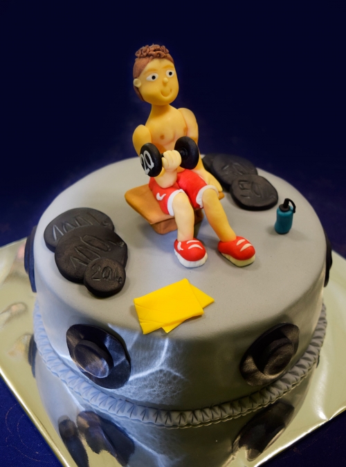 Torty pre chlapcov » Torta S postavičkou fitnes