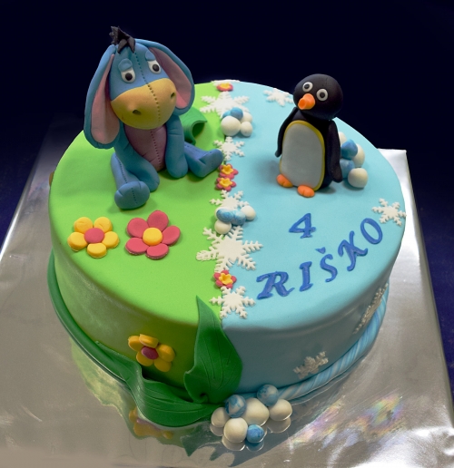 Torty pre chlapcov » Torta Oslík s tučniakom