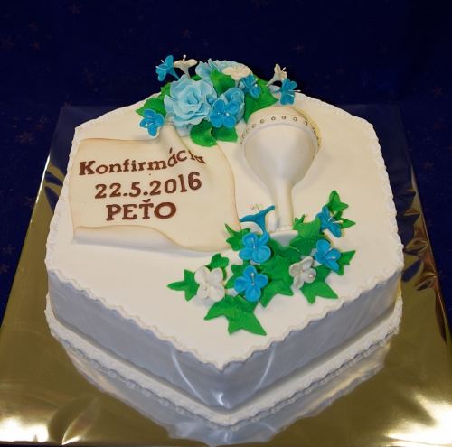 1. sv. prijímanie, birmovka » Torta Na konfirmáciu Peťovi
