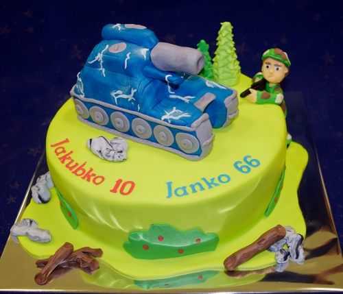 Torty pre chlapcov » Torta Tank s postavičkou