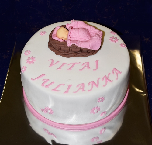 Krstinové torty » Torta Vitaj Julianka