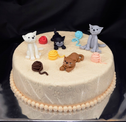 Svadobné torty » Torta Mačičky na torte