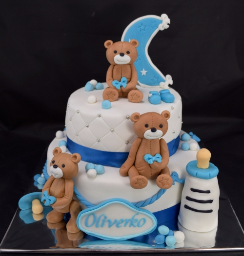 Krstinové torty » Torta Krstinová s mackom