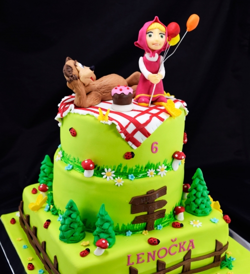 Torty » Torta Míša a Máša Lenočke