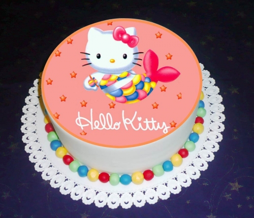 Jedlé obrazky na torty » Torta Hello Kitty