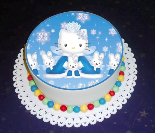 Jedlé obrazky na torty » Torta Hello Kitty a priatelia