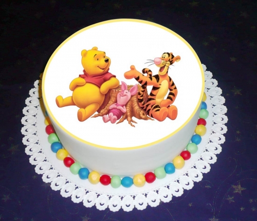Jedlé obrazky na torty » Torta Macko Pooh a tiger