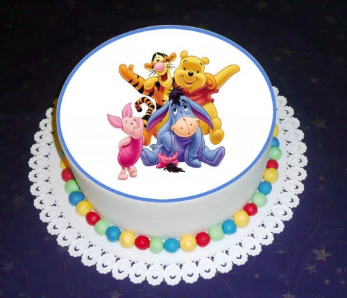 Jedlé obrazky na torty » Torta Macko Pooh prasiatko a tiger