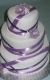 Svadobné torty » Torta Svadobná torta,  fialové stuhy