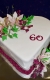 Torty » Torta Srdce na 60tku s kvetmi