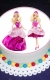 Jedlé obrazky na torty » Torta Jedlá obrázky na tortu, torty pre deti s oblátkou Barbie 5