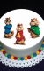 Jedlé obrazky na torty » Torta Torta chipmunkovia, jedlé obrázky na tortu, torty pre deti s oblátkou alvin a chipmunkovia